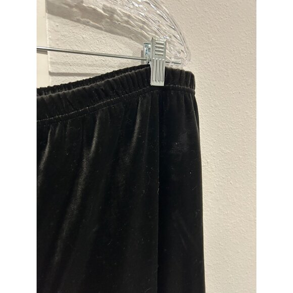 Coldwater Creek Womens Black Velour Pull On Elastic Waist Pants Sz 1X - Picture 4 of 8